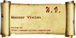 Wasser Vivien névjegykártya